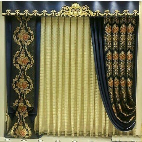 گالری مدل پرده ۲۰۱۸؛ مدل پرده سلطنتی به جنسی حریر و گیپور