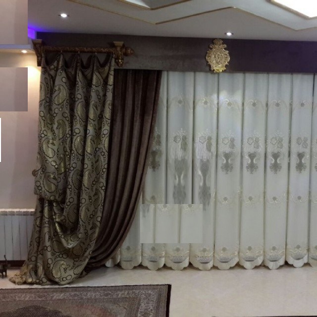 گالری مدل پرده ۲۰۱۸؛ مدل پرده سلطنتی به جنسی حریر و گیپور