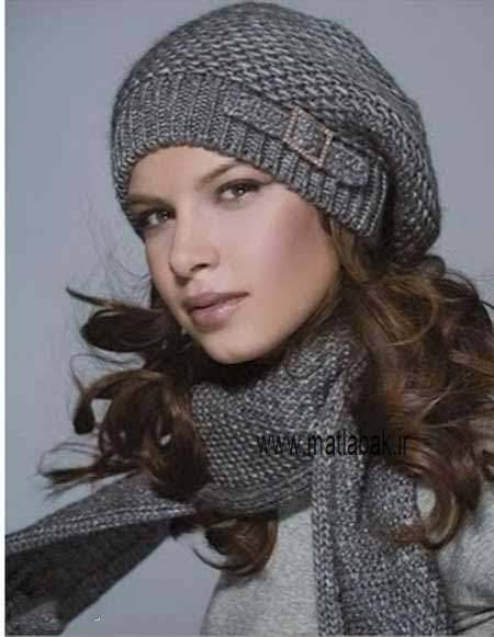 مدل شال و کلاه بافتنی زمستانی دخترانه و زنانه