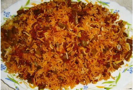 طرز تهیه لوبیا پلو با گوشت تکه ای بسیار خوشمزه با پخت آسان