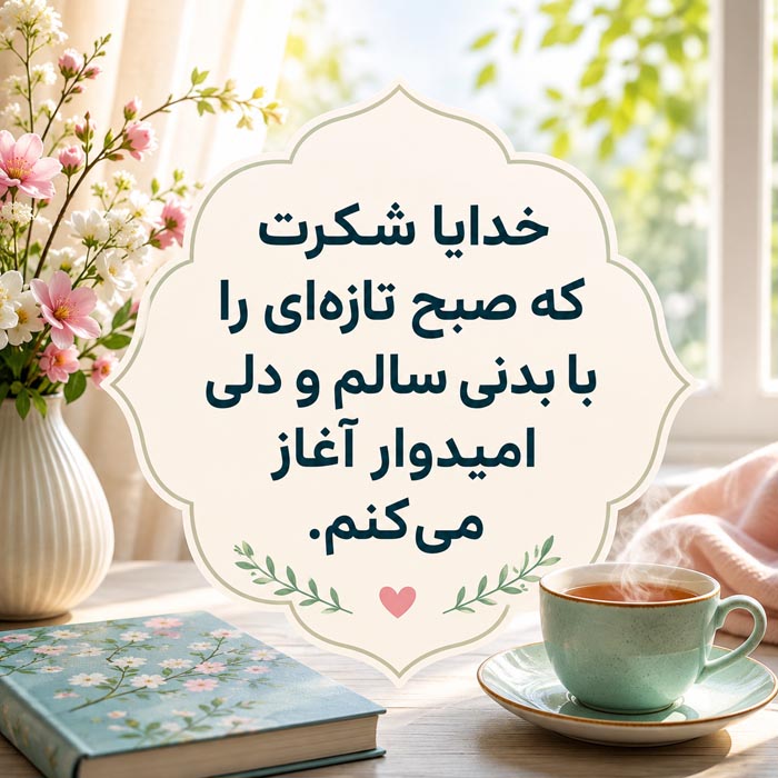 متن شکرگزاری صبحگاهی برای سلامتی و آرامش