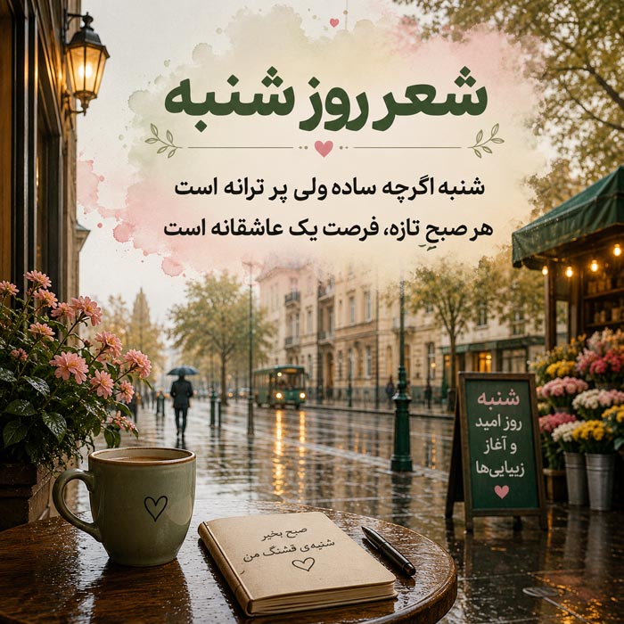 عکس نوشته شنبه و برنامه‌ریزی هفته