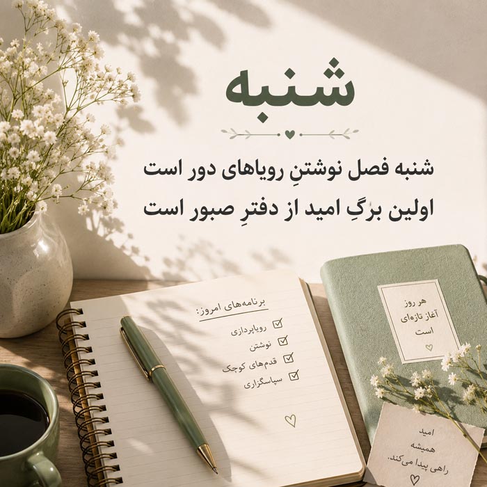 شعر کوتاه درباره شنبه و آغاز هفته
