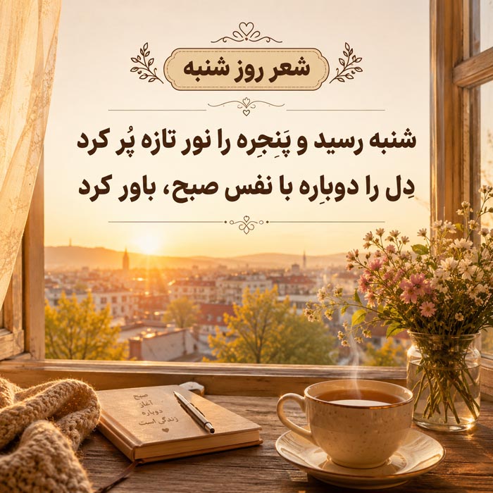 متن انگیزشی روز شنبه برای آغاز تازه