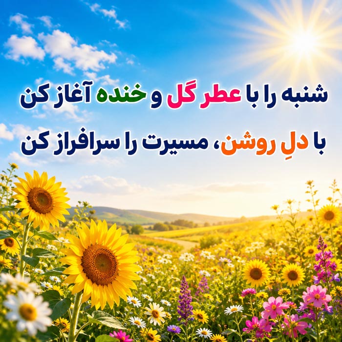 عکس نوشته شعر و متن روز شنبه