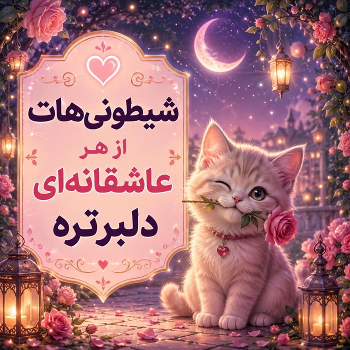 عکس نوشته دوستت دارم شیطونی