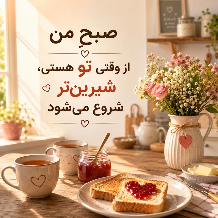 عکس نوشته جملات شیرین زبونی برای همسر