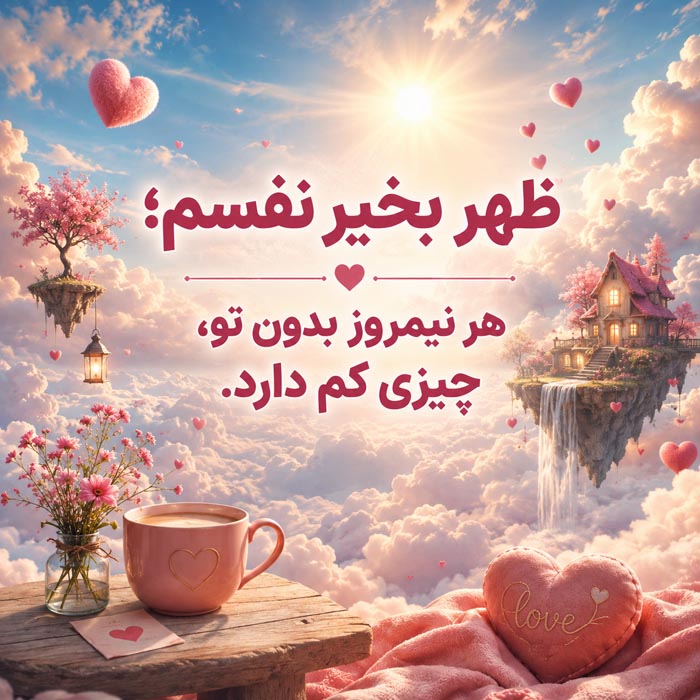 عکس نوشته دعای ظهر بخیر