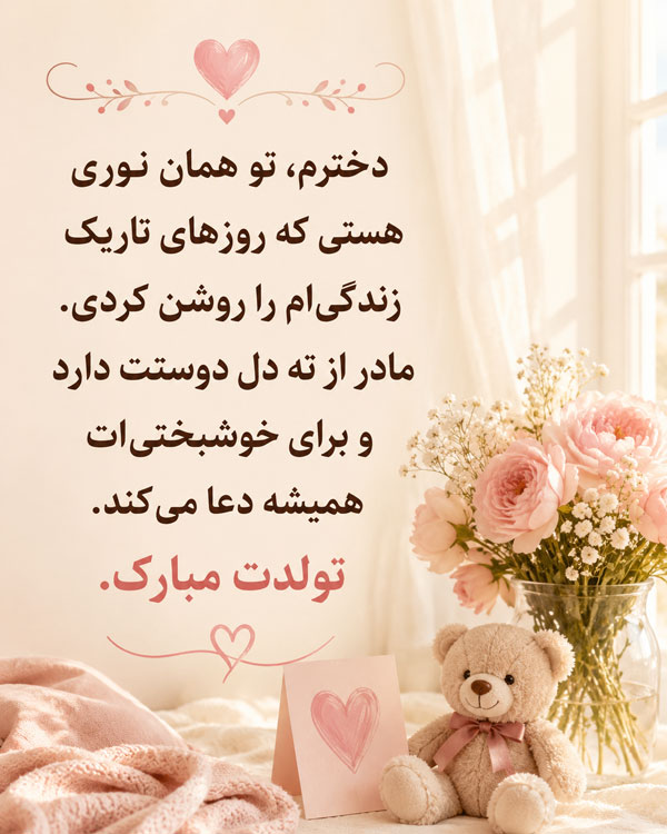 متن برای فرزند دختر