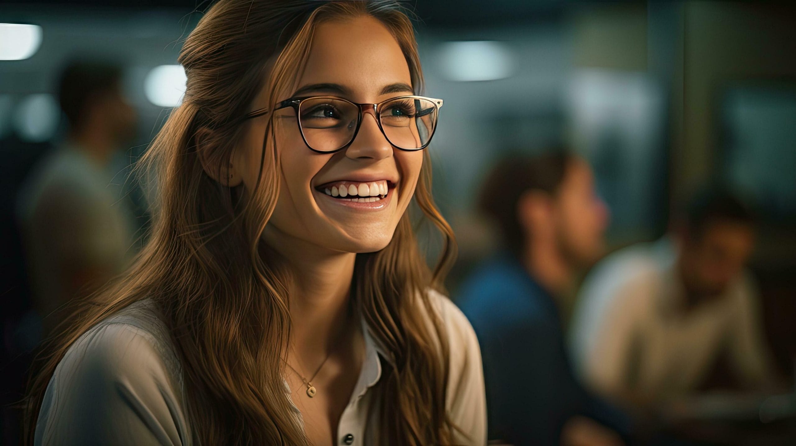 جملات ابراز محبت + متن های پر احساس محبت آمیز برای همسر و عشق 8 beautiful woman businessman happy person wearing glasses and looking at camera closeup of smiling woman s face successful woman free photo scaled
