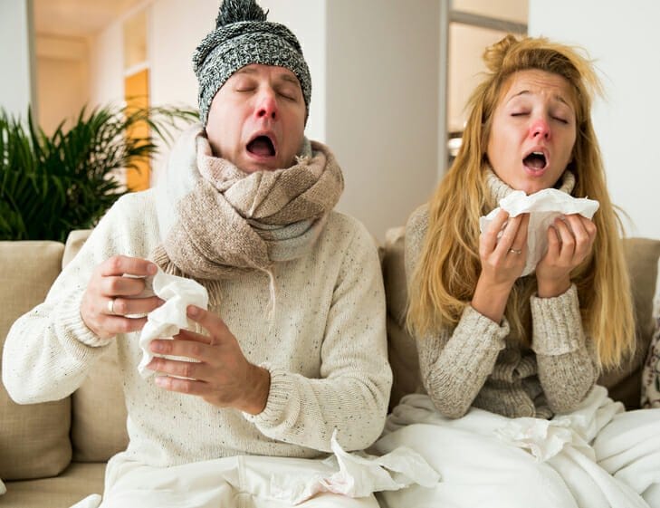عکس نوشته سرماخوردگی cold man woman