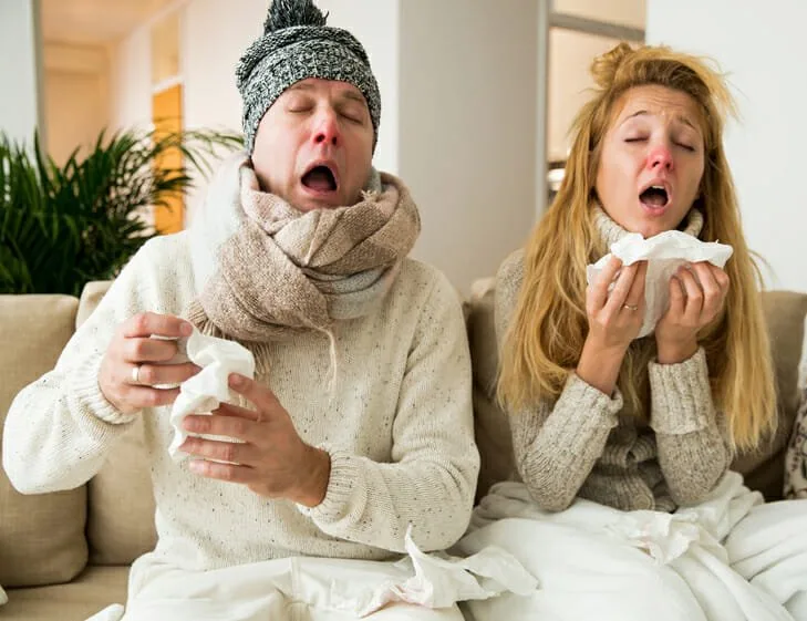 عکس نوشته سرماخوردگی cold man woman