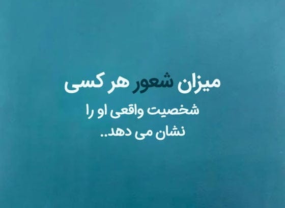 متن و شعر درباره شخصیت و شعور