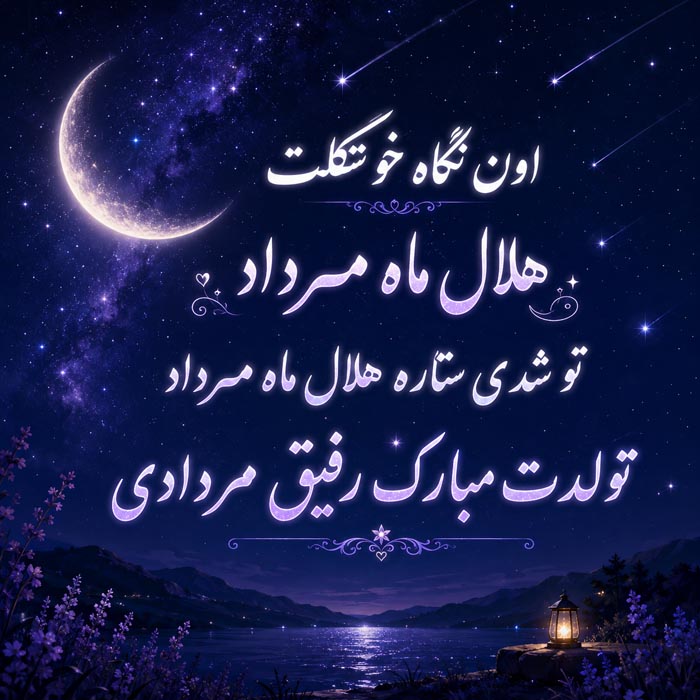 عکس نوشته تبریک تولد رفیق مرداد ماهی