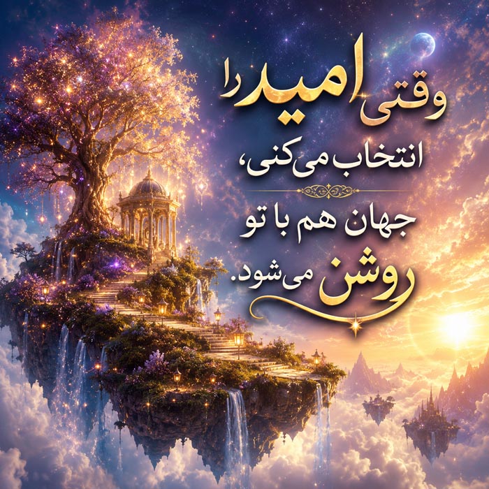 جملات انگیزشی امید و انرژی مثبت شماره ۱