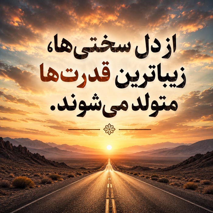 عکس نوشته امید به آینده شماره ۲