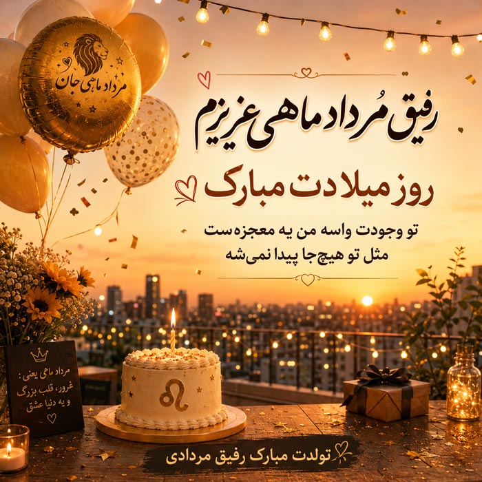 متن کوتاه تبریک تولد بهترین دوست مردادی