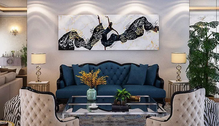 چیدمان تابلو در منزل؛ اصول و محل نصب تابلوی دکوراتیو در خانه 1 perfectart