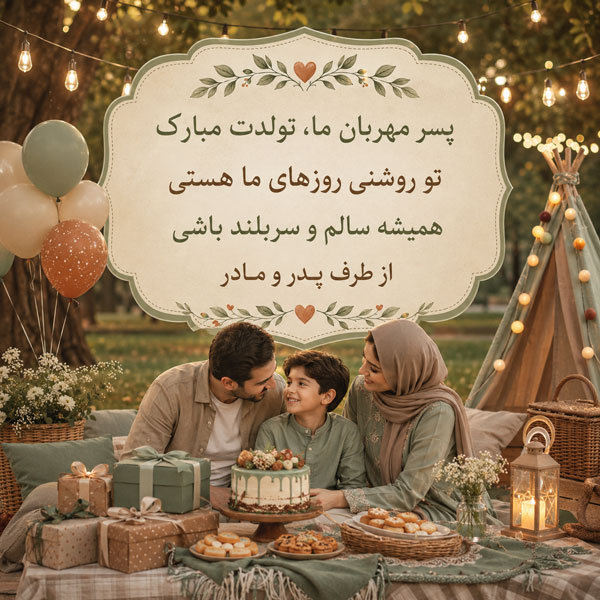 متن تبریک تولد پسرم + جملات زیبای تبریک فرزند پسر از طرف پدر و مادر