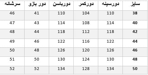 راهنمای سایز لباس مردانه / نکات مهم و راهنمای جامع اندازه گیری انواع لباس