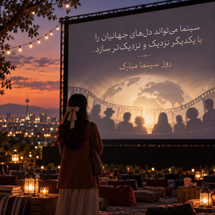 جملات زیبای تبریک روز سینما / 40 متن زیبای سینمایی به همراه عکس نوشته