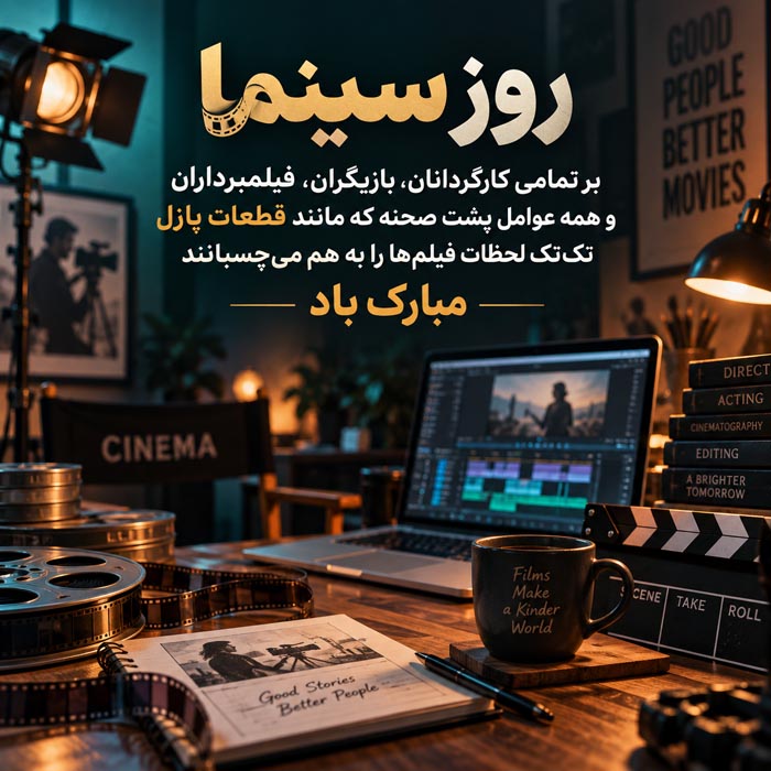 جملات زیبای تبریک روز سینما / 40 متن زیبای سینمایی به همراه عکس نوشته