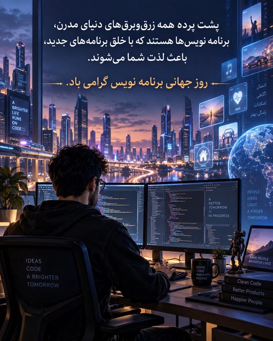 پیام تبریک روز برنامه نویس