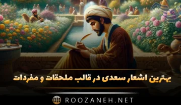 اشعار سعدی در قالب ملحقات و مفردات
