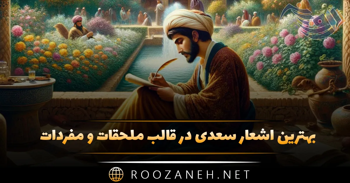 بهترین اشعار سعدی در قالب ملحقات و مفردات (20 اشعار زیبای استاد سخن) 1 بهترین اشعار سعدی در قالب ملحقات و مفردات (20 اشعار زیبای استاد سخن)