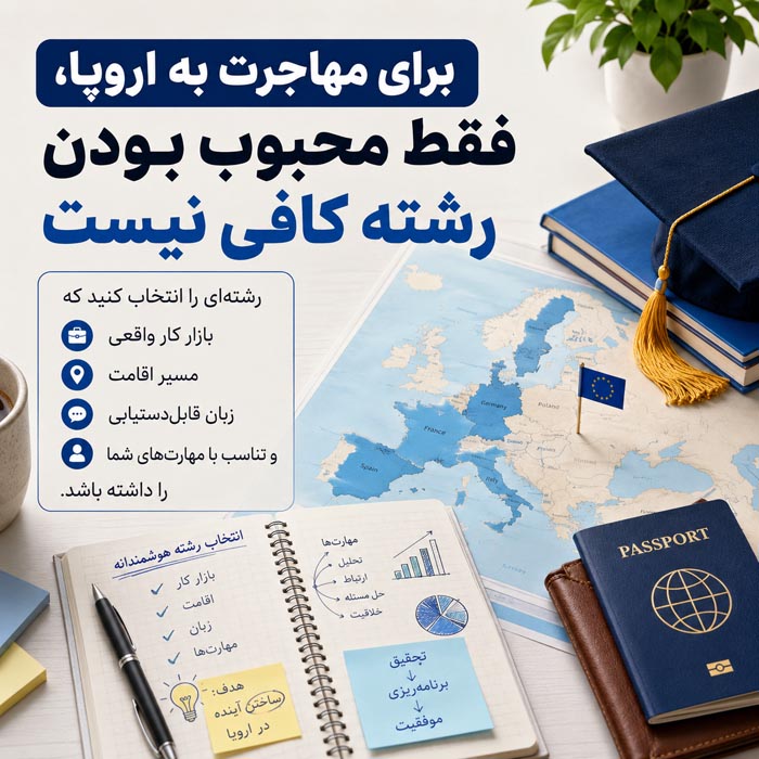 رشته های پرتقاضا و مورد نیاز بازار کار اروپا
