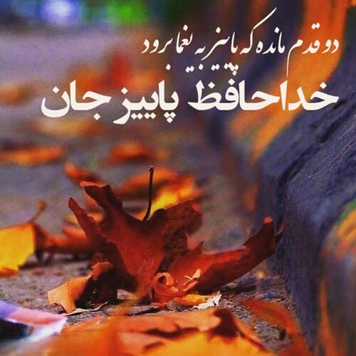عکس نوشته خداحافظ پاییز
