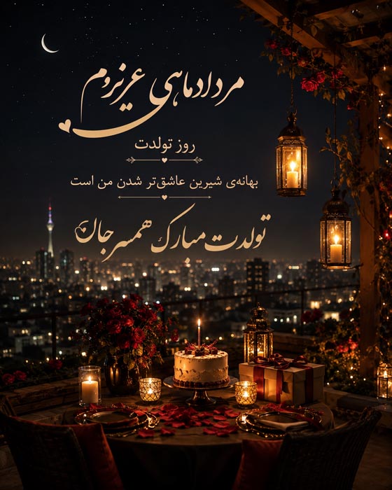 عکس نوشته تبریک تولد مرداد ماهی