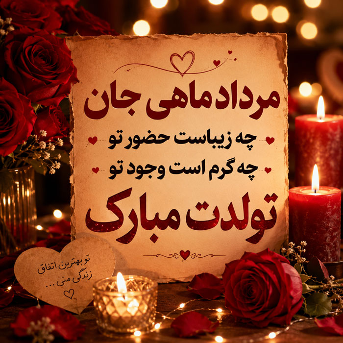 عکس نوشته تبریک تولد مردادی شماره 5 عکس نوشته تبریک تولد مردادی شماره 5