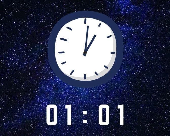 پیام فرشتگان نگهبان در ساعت 01:01
