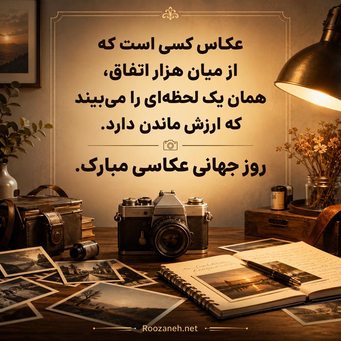 متن تبریک روز عکاسی + جملات و پیام های تبریک روز عکاس به دوستان عکاس 5 تبریک روز عکاس به دوست و رفیق
