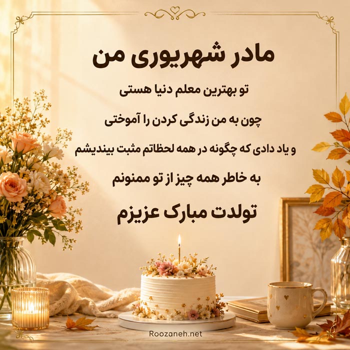 متن‌های تازه تبریک تولد مادر شهریوری