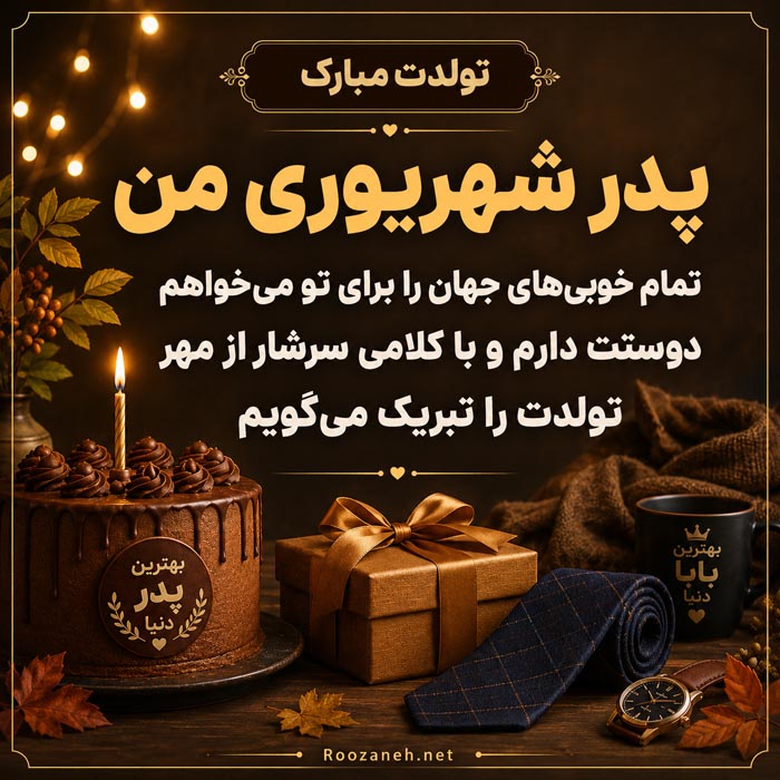 تبریک تولد پدر شهریوری (40 متن پدر تولدت مبارک شهریور ماهی) 10 عکس نوشته تولد پدر شهریوری
