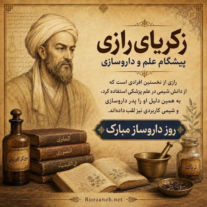 ۵ شهریور روز بزرگداشت محمدبن زکریای رازی و روز داروساز 4 ۵ شهریور روز بزرگداشت محمدبن زکریای رازی و روز داروساز