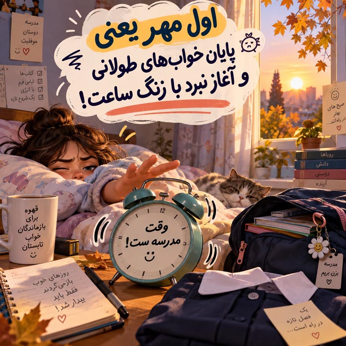 عکس طنز روز اول مدرسه