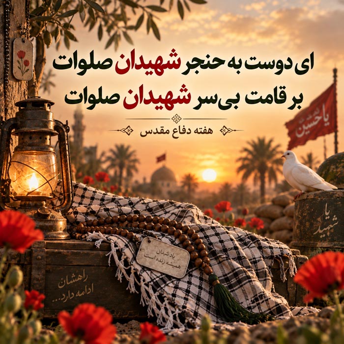 متن هفته دفاع مقدس ۱۴۰۵؛ جملات رسمی و ادبی زیبا 8 عکس یادبود رزمندگان دفاع مقدس