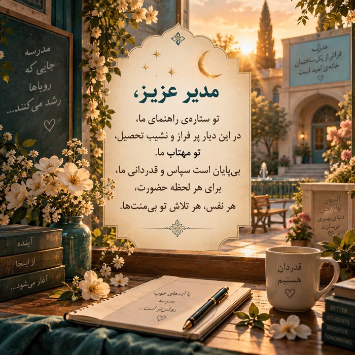 متن تشکر از مدیر مدرسه؛ جملات صمیمانه و رسمی سپاسگزاری از مدیر