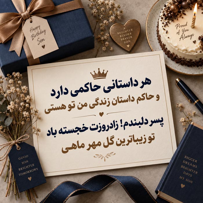 تبریک تولد پسر مهر ماهی / 40 متن صمیمانه پسرم تولدت مبارک متواد مهر 6 عکس نوشته تبریک تولد پسر مهر ماهی 6