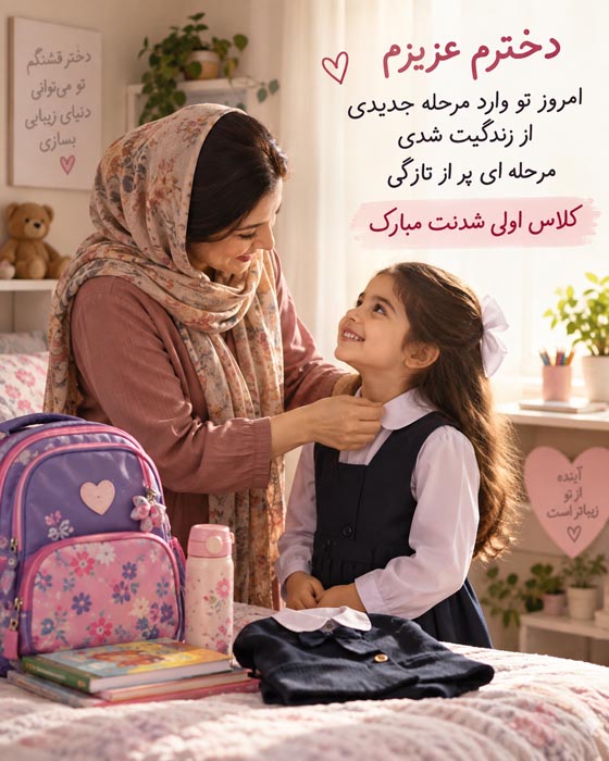 متن تبریک به مدرسه رفتن کلاس اولی ها + اس ام اس و جملات مخصوص کلاس اولی 6 متن زیبا برای دانش آموز کلاس اولی