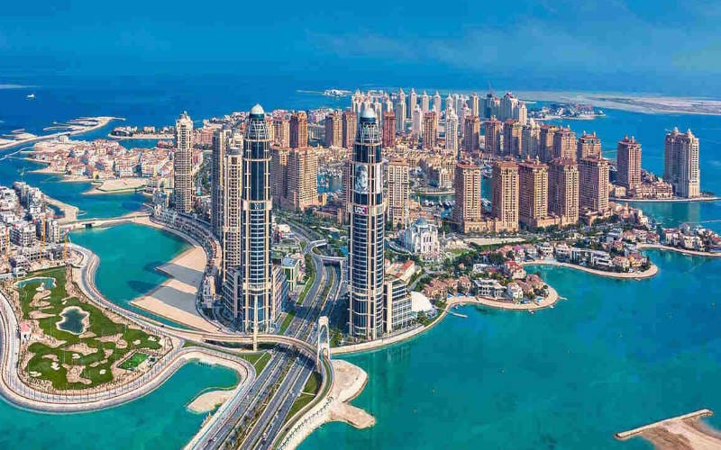 جاذبه های گردشگری قطر؛ ۱۲ مکان توریستی از موزه هنر تا پارک آبی 4 جزیره مروارید قطر (The Pearl-Qatar)