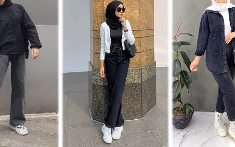 ست شلوار زنانه جین با پیراهن