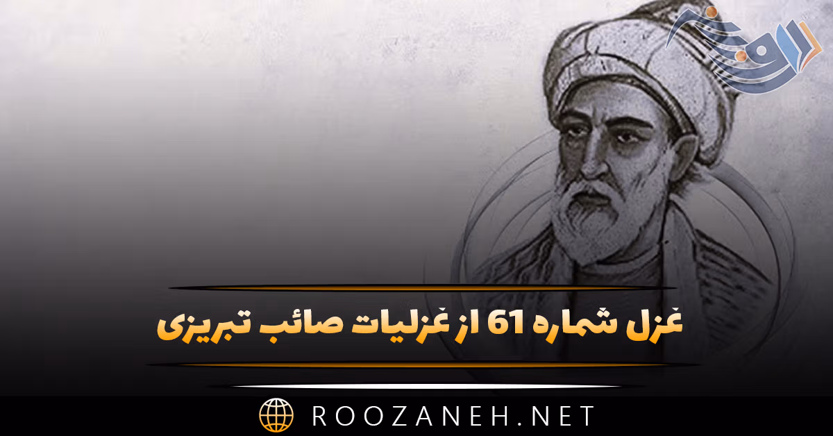غزل شماره ۶۱ از غزلیات صائب تبریزی؛ نیست از سنگِ ملامت غم سرِ پر شور را ...