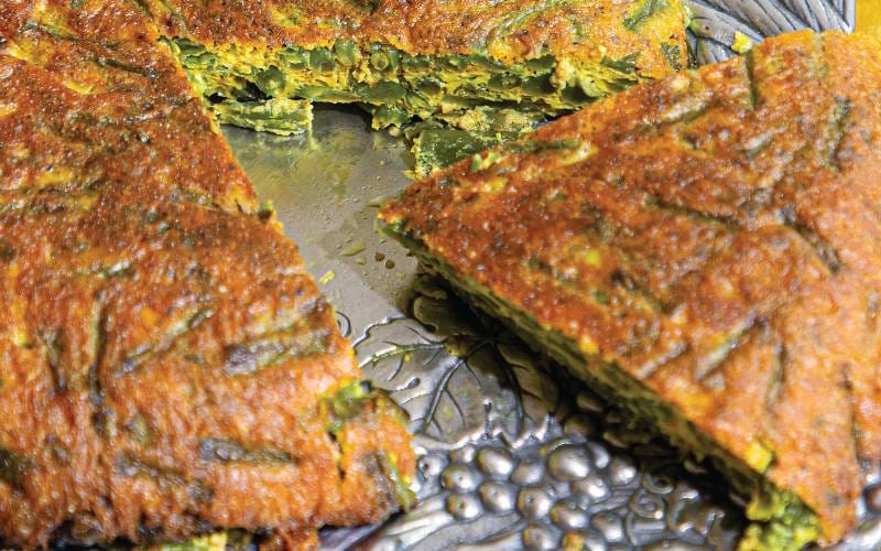 طرز تهیه انواع کوکوی محبوب و خوشمزه ایرانی (6 کوکوی بی نظیر) 4 کوکو لوبیا سبز