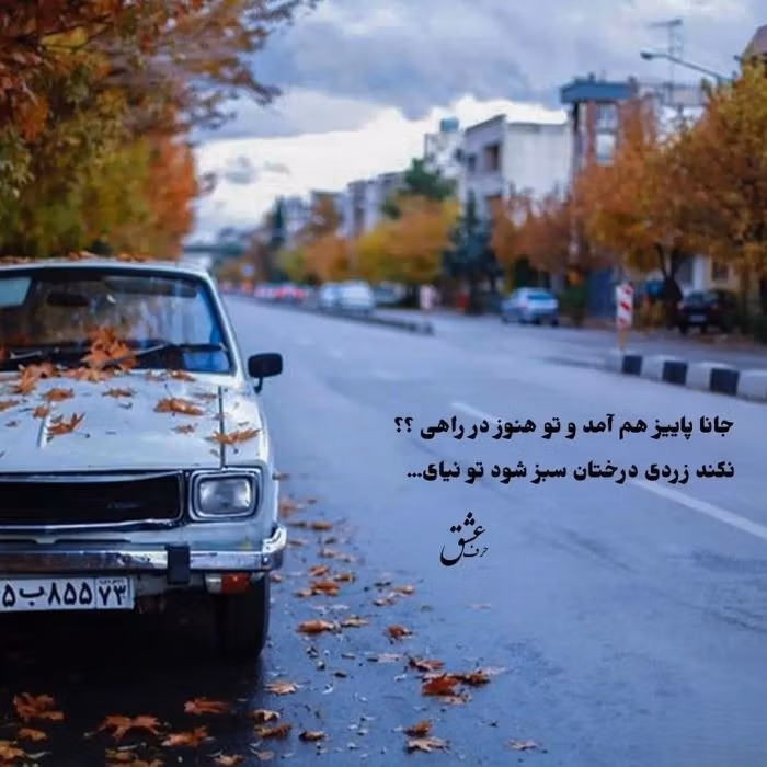 عکس نوشته غمگین پاییز