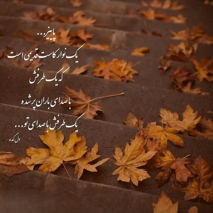 عکس نوشته غمگین پاییز