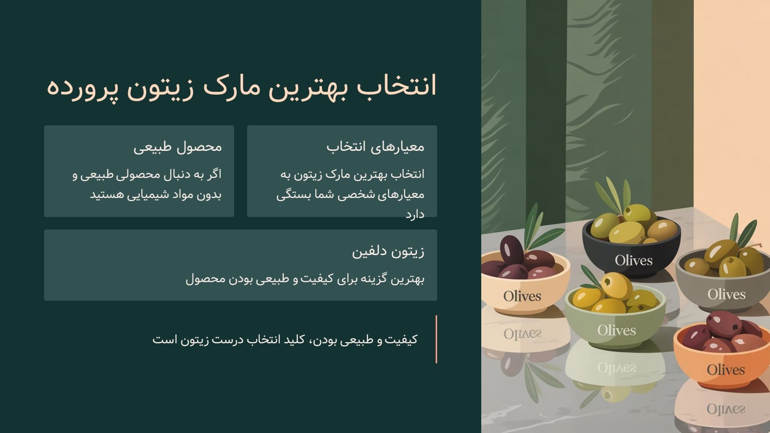 بهترین مارک زیتون پرورده در ایران کدام است؟ 4 بهترین مارک زیتون پرورده در ایران کدام است؟